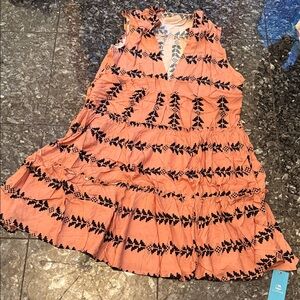 Cupshe Terracotta and Black Geometric Dress